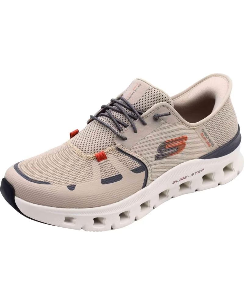 SKECHERS SAPATILHAS GLIDE STEP PRO 123-232930 BEGE HOMEM TPOR