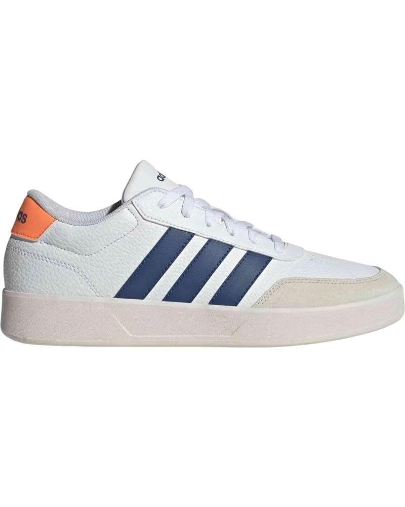 Zapatillas Adidas Breaknet 30 Blancas con Detalles Azul y Naranja White