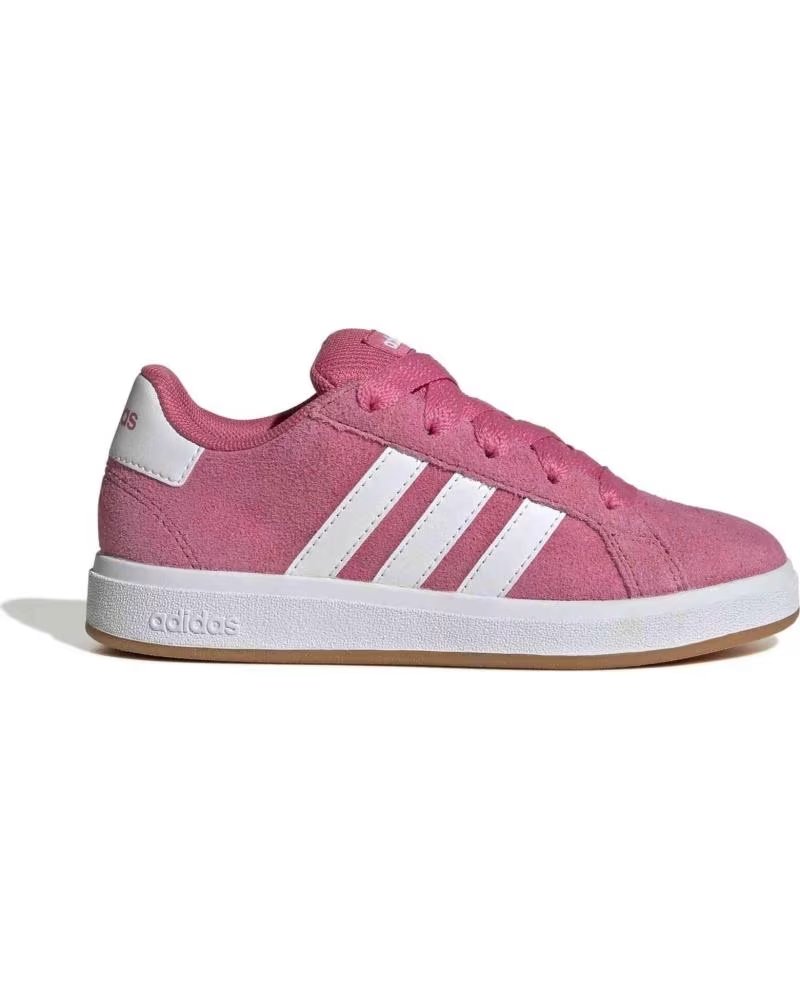 Zapatillas Adidas Grand Court 00S Infantil Rosa Oscuro Blanco