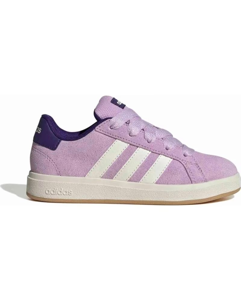 Zapatillas Adidas Grand Court 00S Infantil Violeta y Blanco