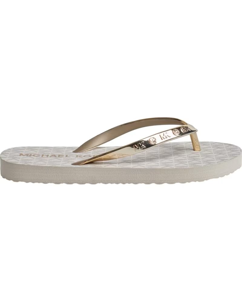 Chanclas Michael Kors 49S4MKFA1B Logo Beige-dorado