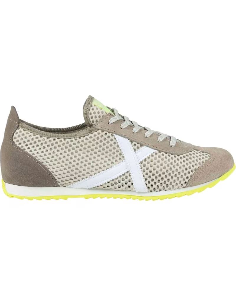 Zapatillas Munich 8400580 Beige Gris Amarillo Flúor para Mujer Gris-amarillo