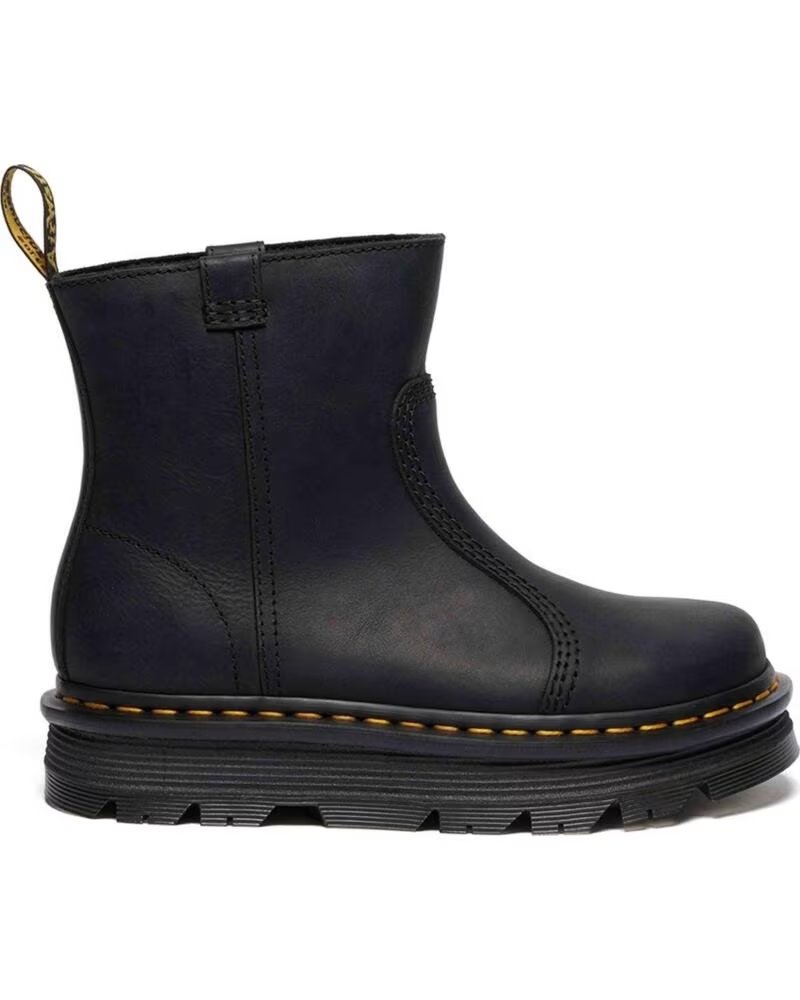 Botines Dr Martens Zebzag Rigger en Cuero Marrón Drkbrw