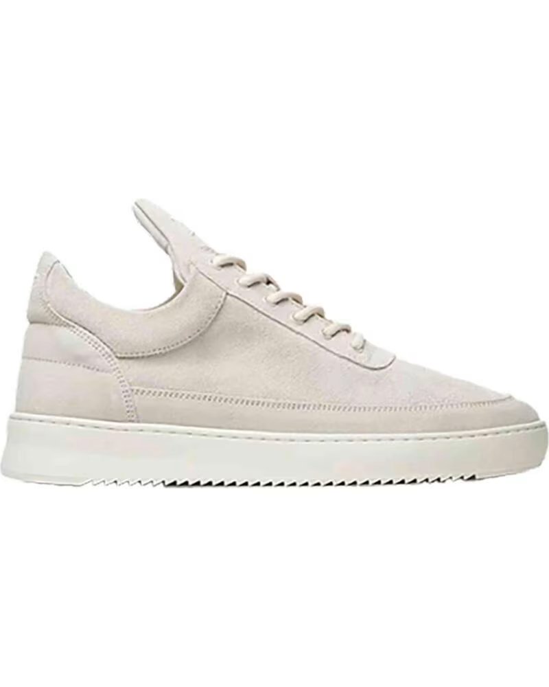 Zapatillas Filling Pieces Low Top Suede Organic Beige Off White