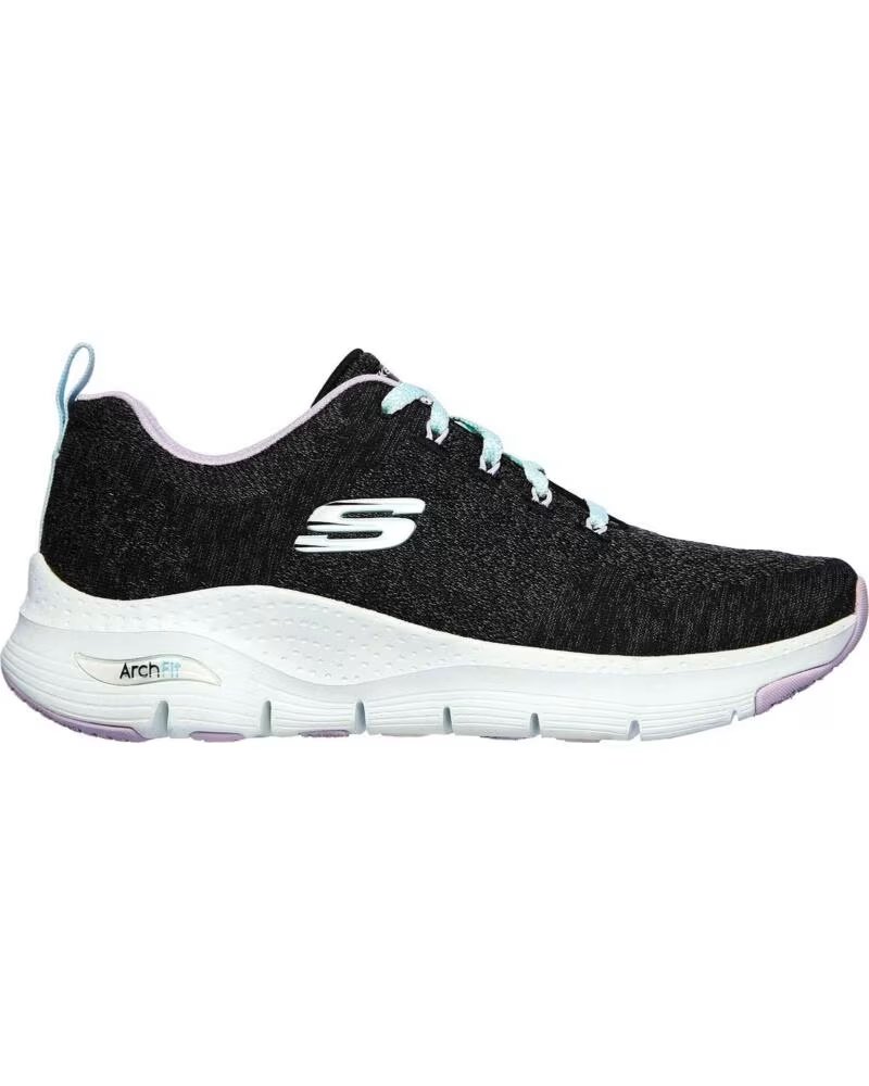 Skechers Arch Fit Comfy Wave 149414BKLV Zapatillas Negro