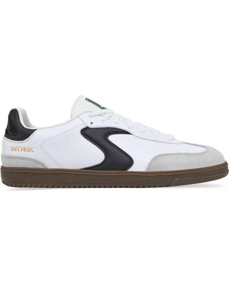 Zapatillas Skechers 254150-WBK Hombre Duraleather Suede White Duraleather-suede^-black Trim – imagen 4