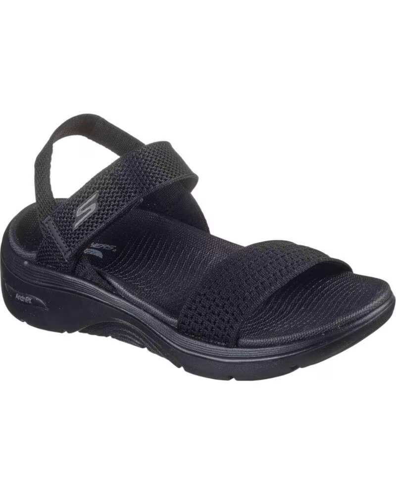 Sandalias Skechers Go Walk Arch Fit 140874-BBK Mujer Bbk