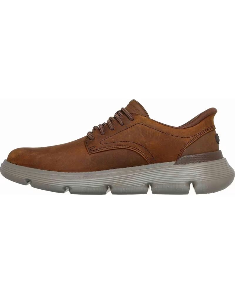 Zapatos Skechers 205353-CDB de Piel Marrón para Hombre Dark Brown Leather - Synthetic