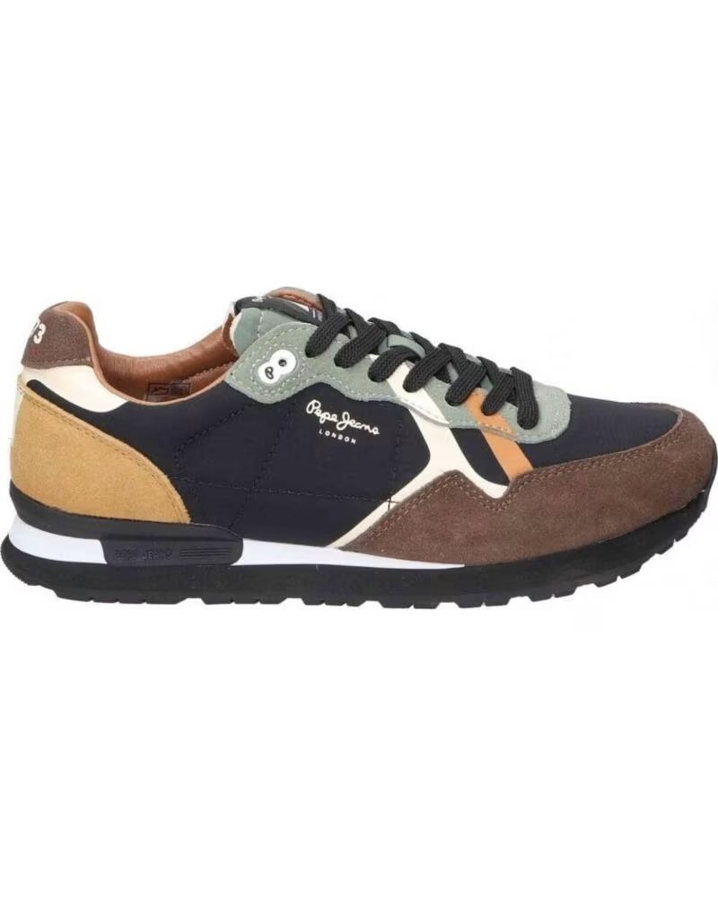 Zapatillas Pepe Jeans Brit Prints PMS400002-898 para Hombre Negro