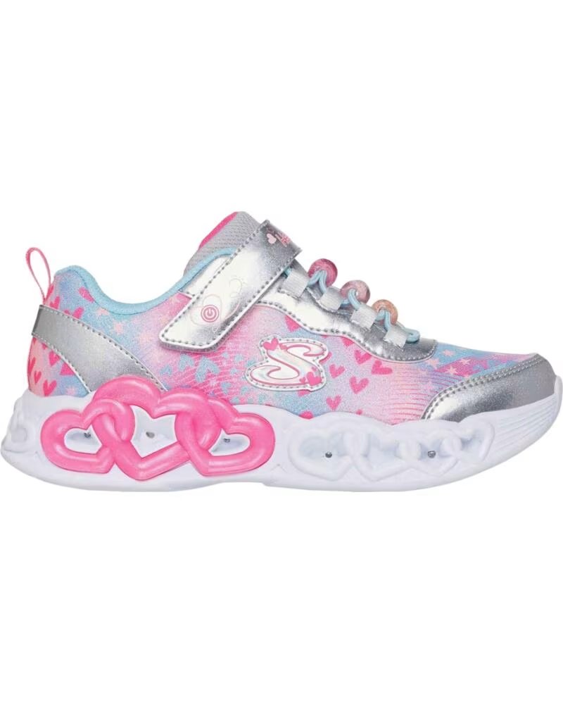 Zapatillas Skechers 303261L con Luces y Diseño de Corazones Smlt