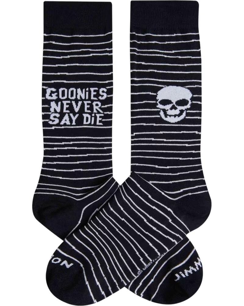 Calcetines Jimmy Lion Goonies Never Say Die Rayas Negro