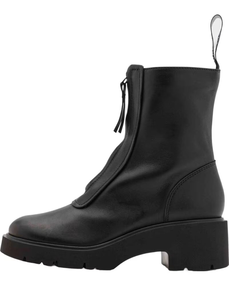 Botas Camper Milah K400776 de Piel con Cremallera Frontal Negro