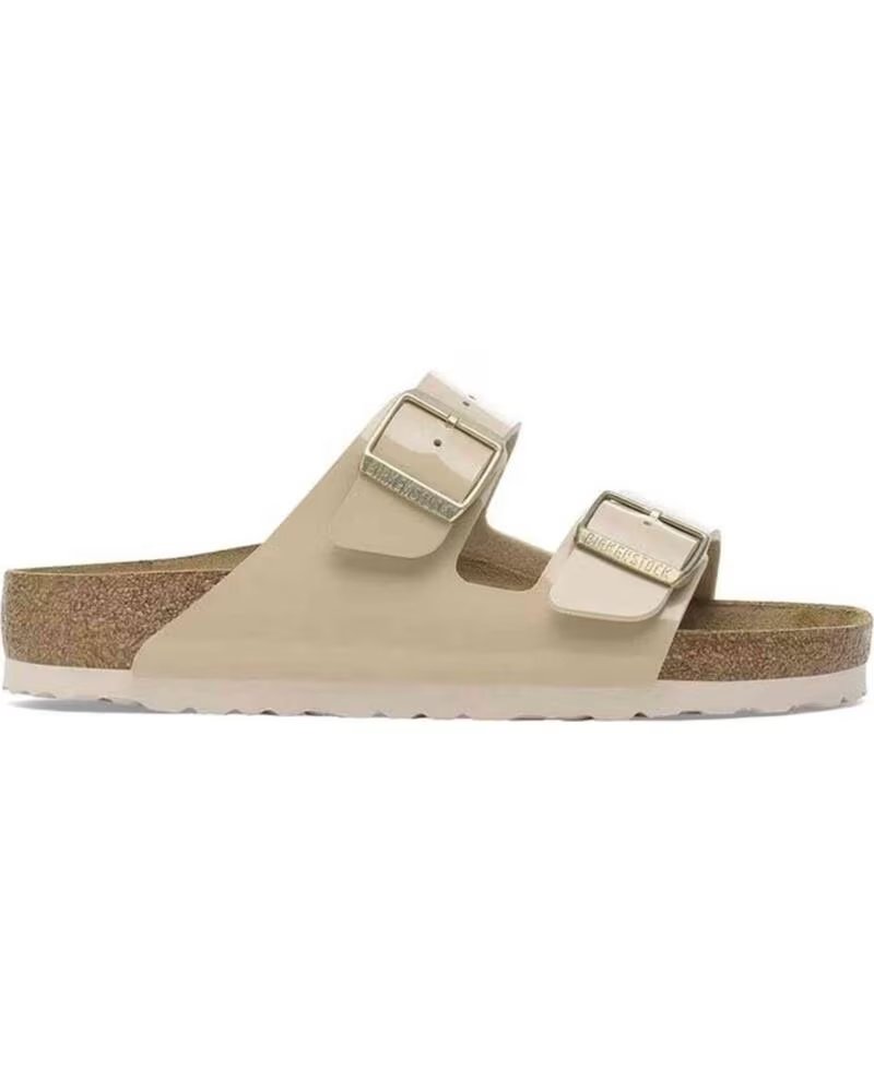 Sandalias Birkenstock Arizona Birko-flor Patent Beige Narrow