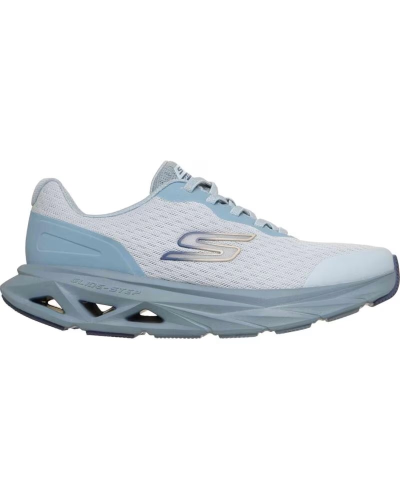 Skechers Glide-step 129826-LTBL Zapatillas para Mujer Blue Textile