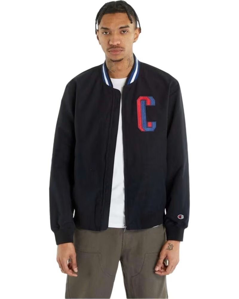 Chaqueta Champion 218733-KK001 Estilo Bomber Negro