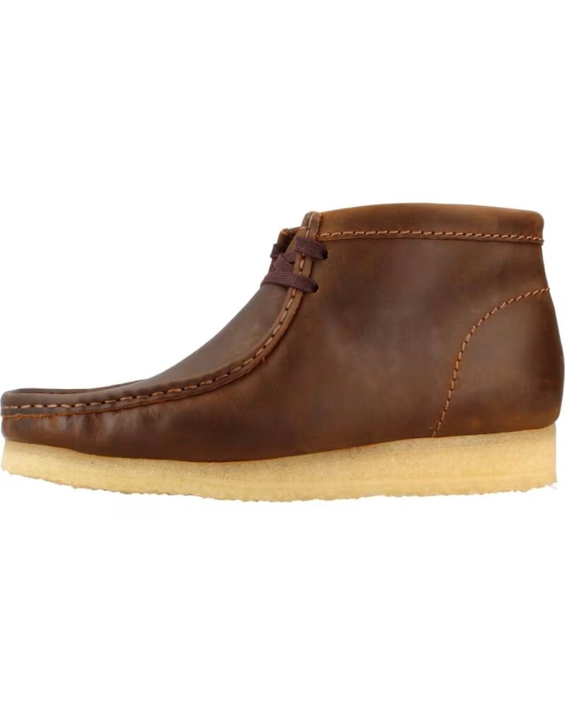 Botines Clarks Originals Wallabee Boot en Piel Beeswax Brown