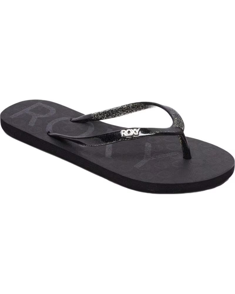 Chanclas Roxy ARJL100873 Negras con Glitter