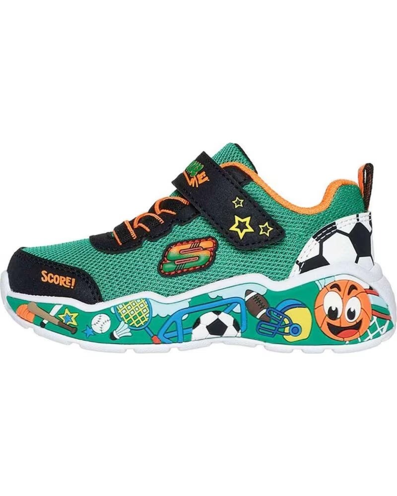 Zapatillas Skechers Play Scene para Niño en Verde Grmt