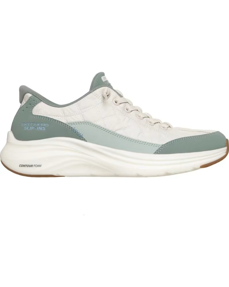 Zapatillas Skechers Slip-ins Contour Foam Cozy Fit Blanco/salvia Sage