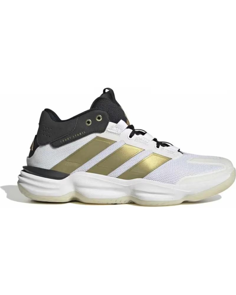 Zapatillas Adidas Courtstabil M Blancas y Doradas 100 Blanco