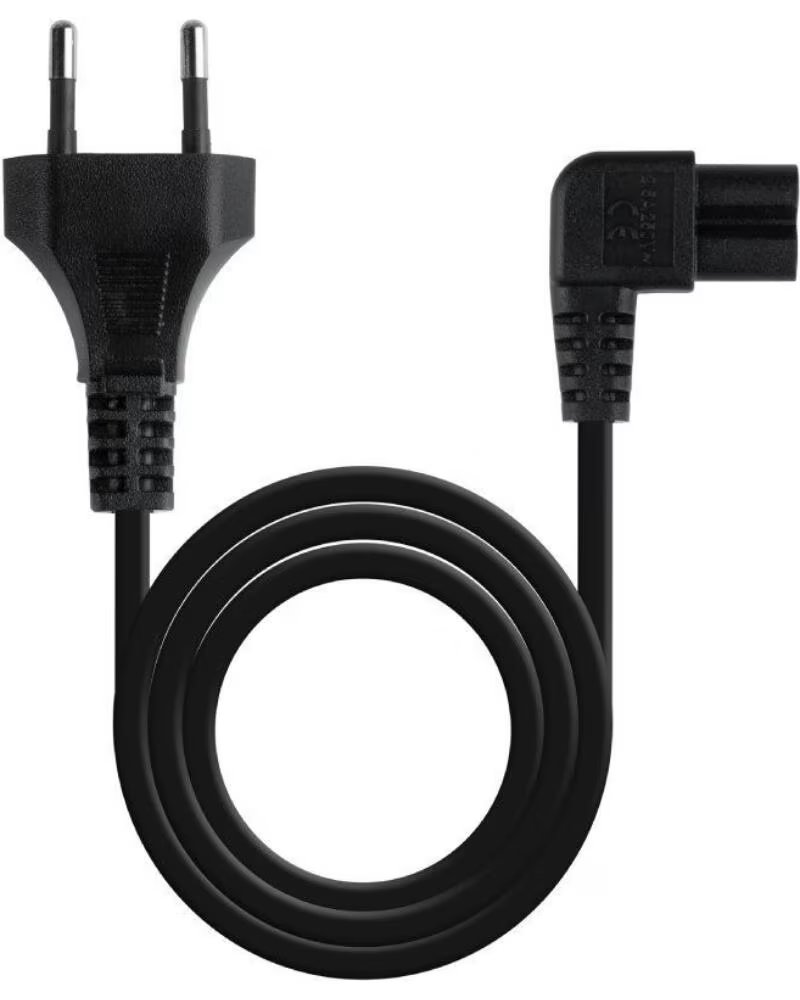 CABLE DE ALIMENTACIÓN ACODADO NANOCABLE 10220503 CEE7-16 MACHO A C7 HEMBRA 3M