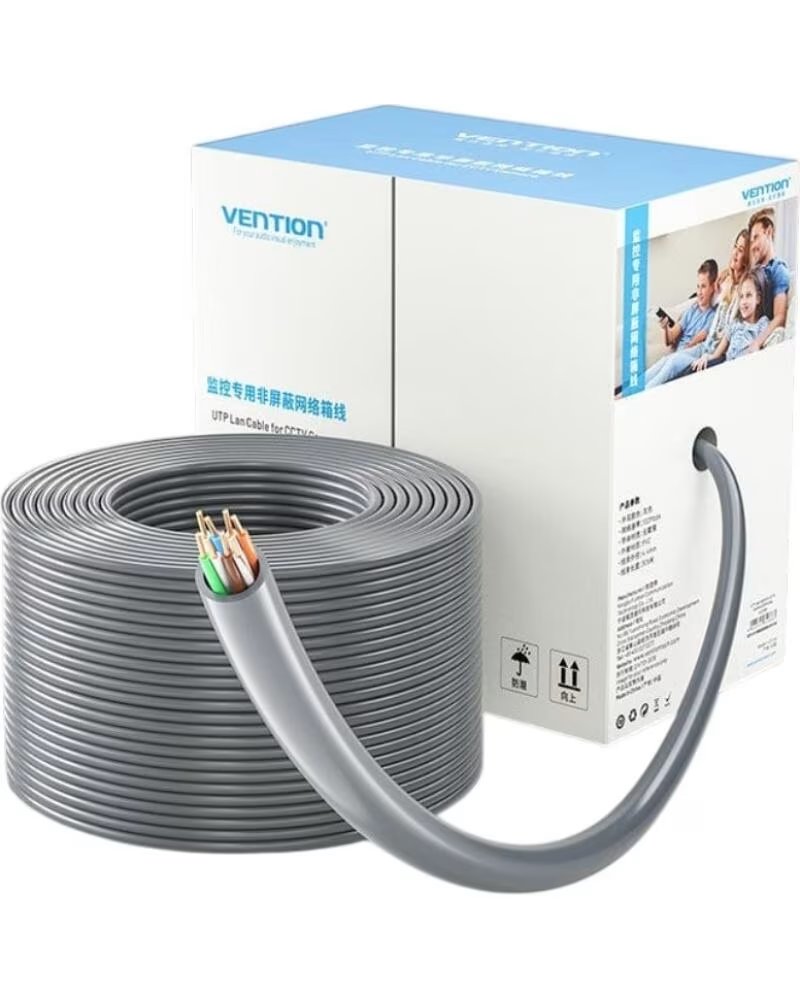 Bobina de Cable Vention RJ45 Utp Cat 5e IJCH305 Outdoor Patch 305M Gris