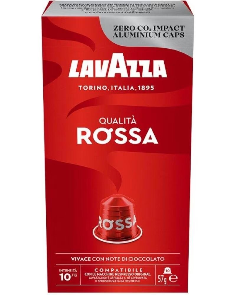 CÁPSULAS LAVAZZA QUALITÀ ROSSA PARA NESPRESSO - 10 UNIDADES