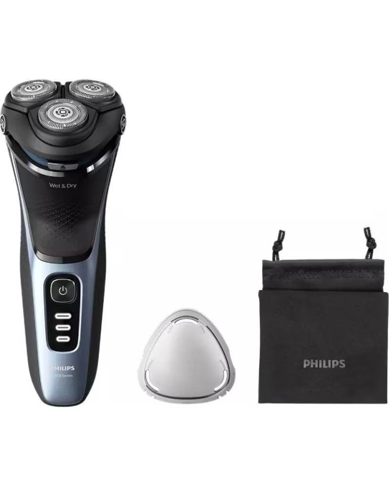 AFEITADORA PHILIPS SHAVER SERIES 3000 S3243/12 CON FUNDA Y CORTAPATILLAS