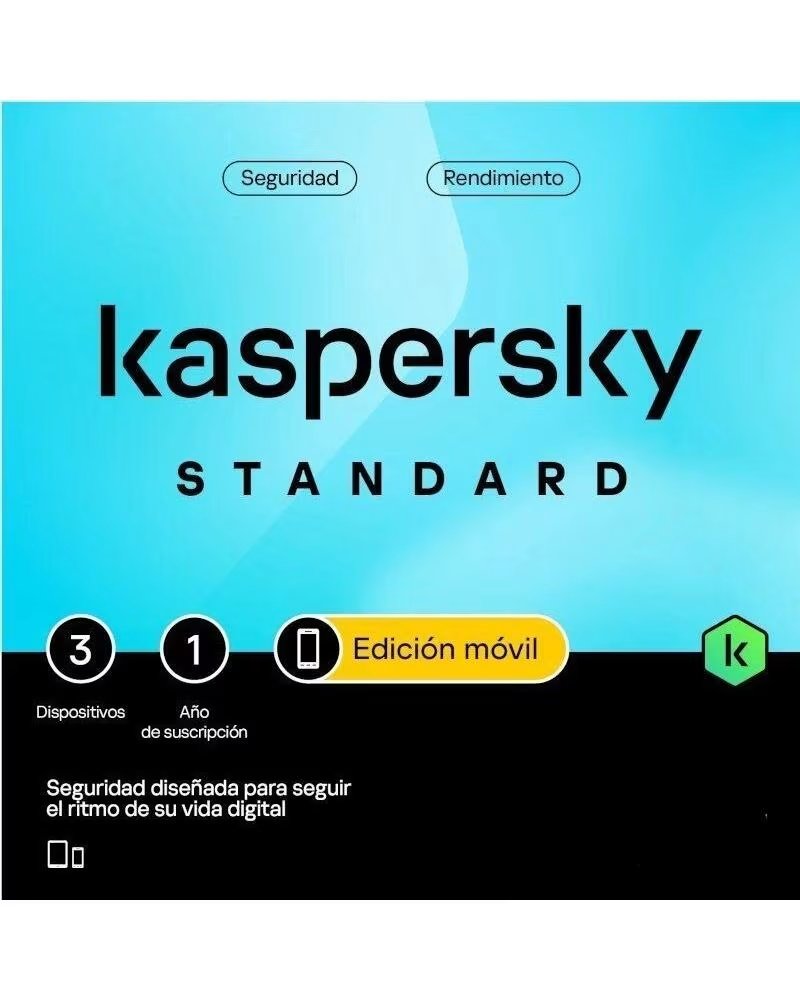 KASPERSKY STANDARD ANTIVIRUS MOBILE PARA ANDROID E IOS 3 DISPOSITIVOS 1 AÑO KL1048S5CFS-MINI-ES