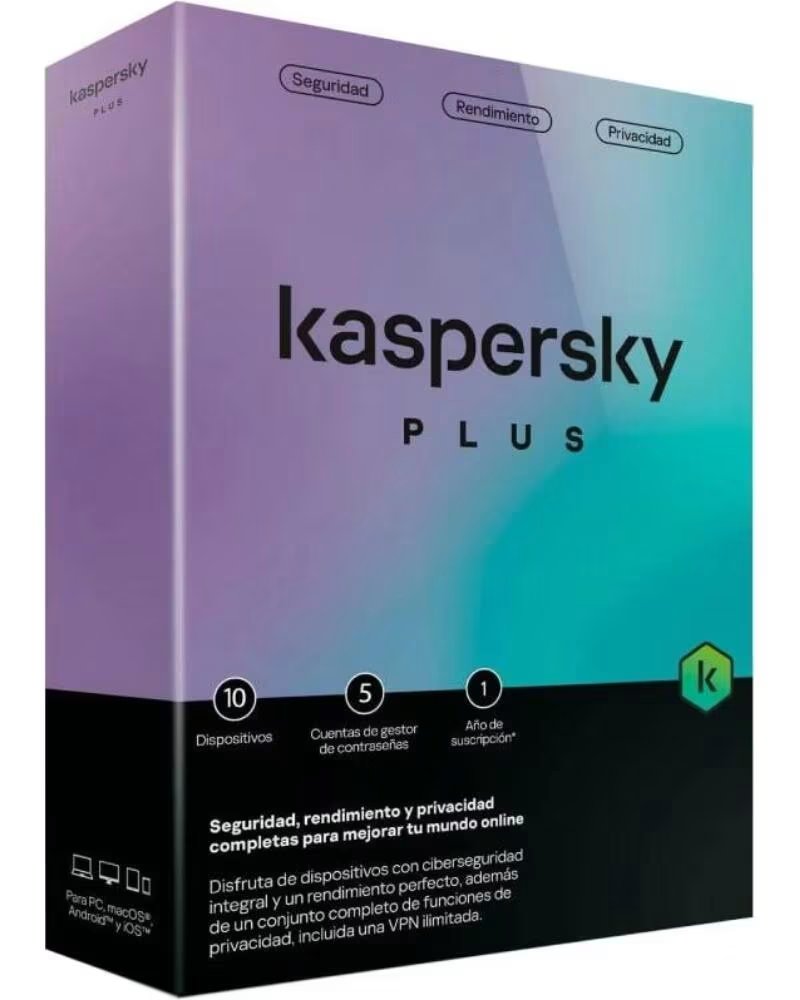 KASPERSKY PLUS ANTIVIRUS 10 DISPOSITIVOS 1 AÑO KL1042S5KFS-MINI-ES