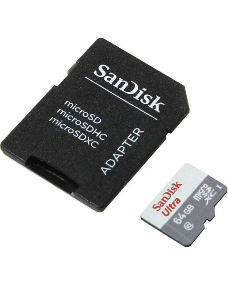 SANDISK SDSQUNR-064G-GN3MA TARJETA DE MEMORIA MICROSDXC 64GB ULTRA CLASE 10 100MB/S CON ADAPTADOR