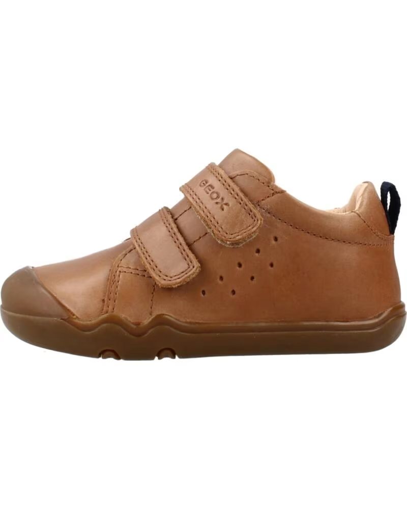 Zapatillas Geox B Steppieup Boy de Piel Infantil Marrón Cognac B465WA C6610