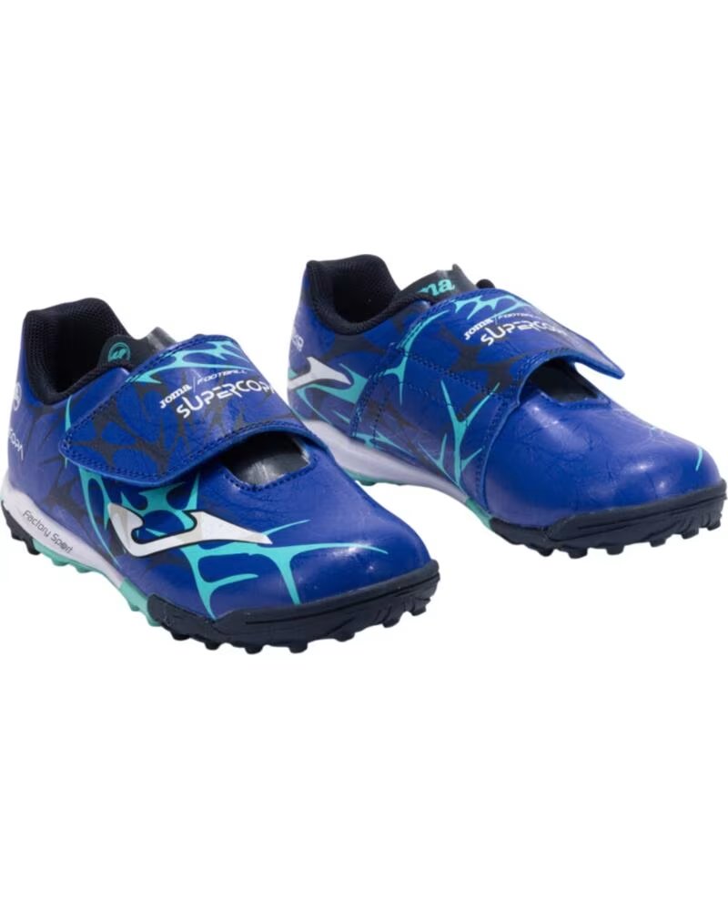 Botas de Fútbol Joma Super Copa Jr 2504 Tf Velcro Azul