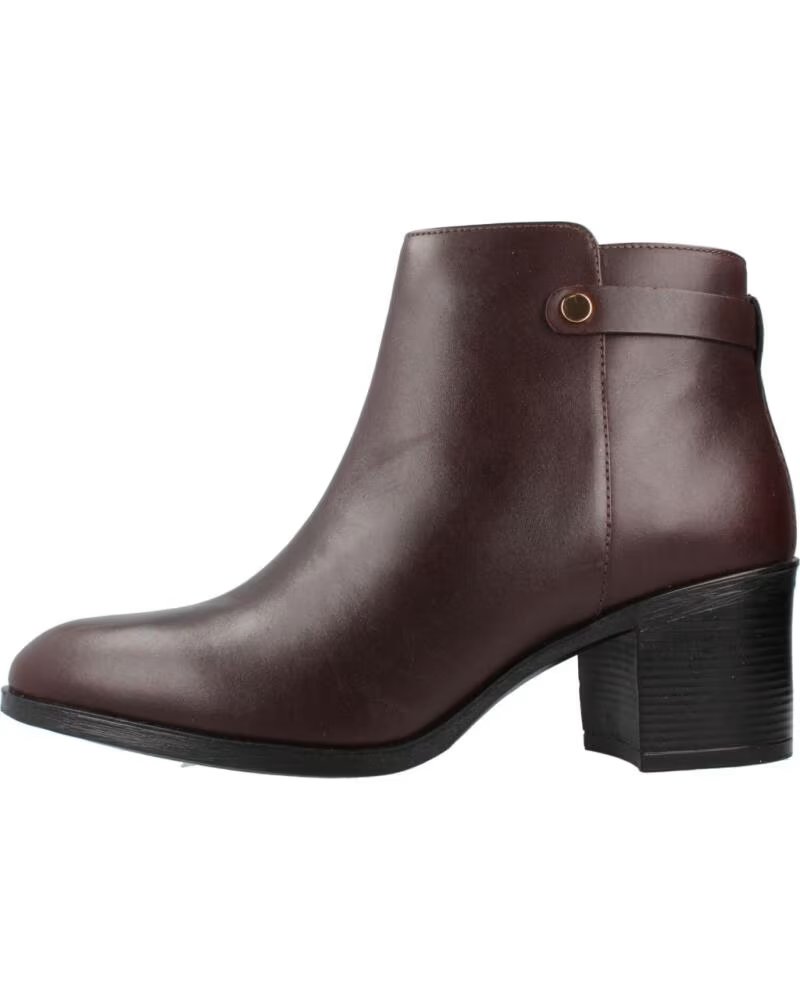Geox D New Asheel D56FSA 00043 C6006 Botines de Piel para Mujer Marrón Oscuro Dk Brown