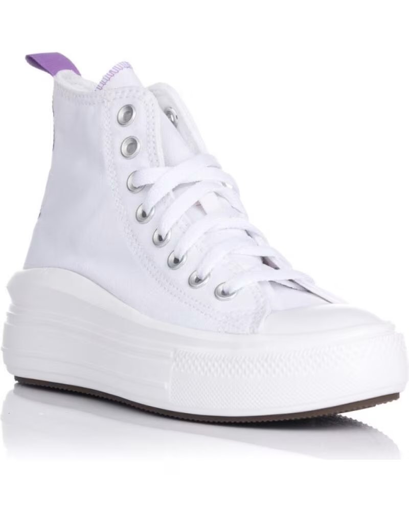 Zapatillas Converse Chuck Taylor All Star Move Hi A03667C Blanco y Morado White