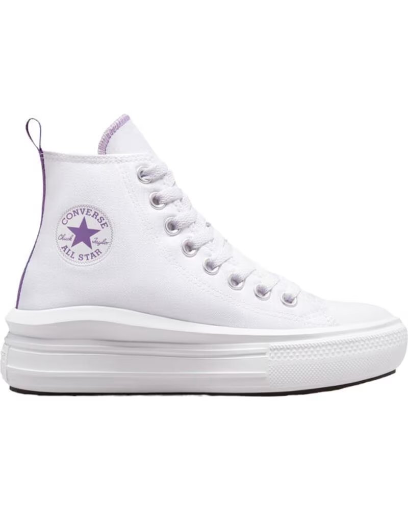 Converse Move Ctas Hi Zapatillas A03669C Morado Blanco Casual Niña