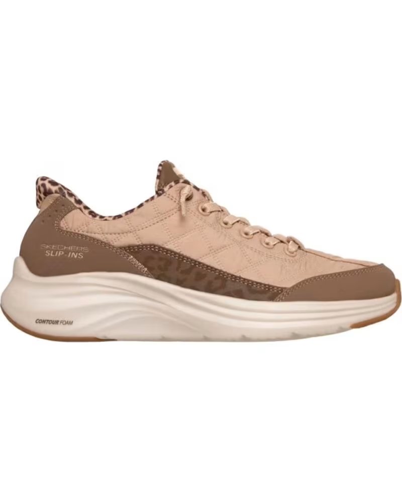Skechers Zapatillas Contour Foam Cozy Fit Leopardo Marrón