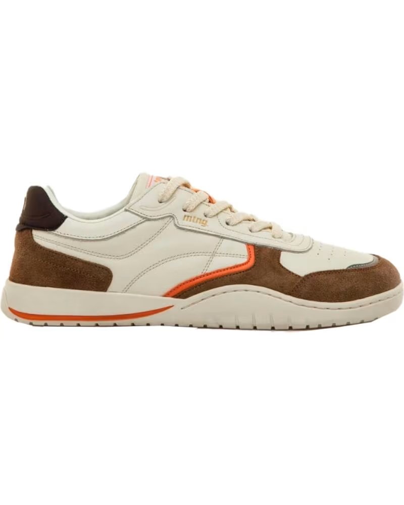 MTNG ZAPATILLAS CASUAL HOMBRE FREE ORBIT 84856 CUERO MARRÓN Y BLANCO