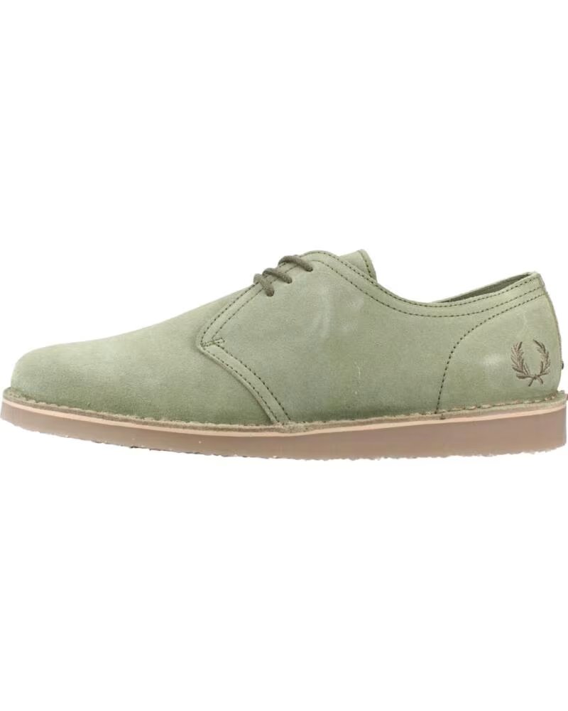 Fred Perry Zapatos Informales de Piel Linden Suede Verde Z16BAYLEF