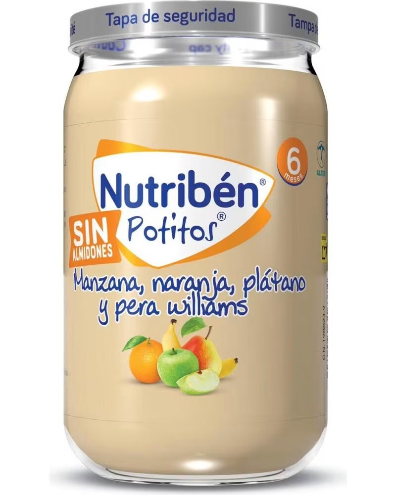 NUTRIBÉN POTITO DE FRUTAS MANZANA, NARANJA, PLÁTANO Y PERA WILLIAMS
