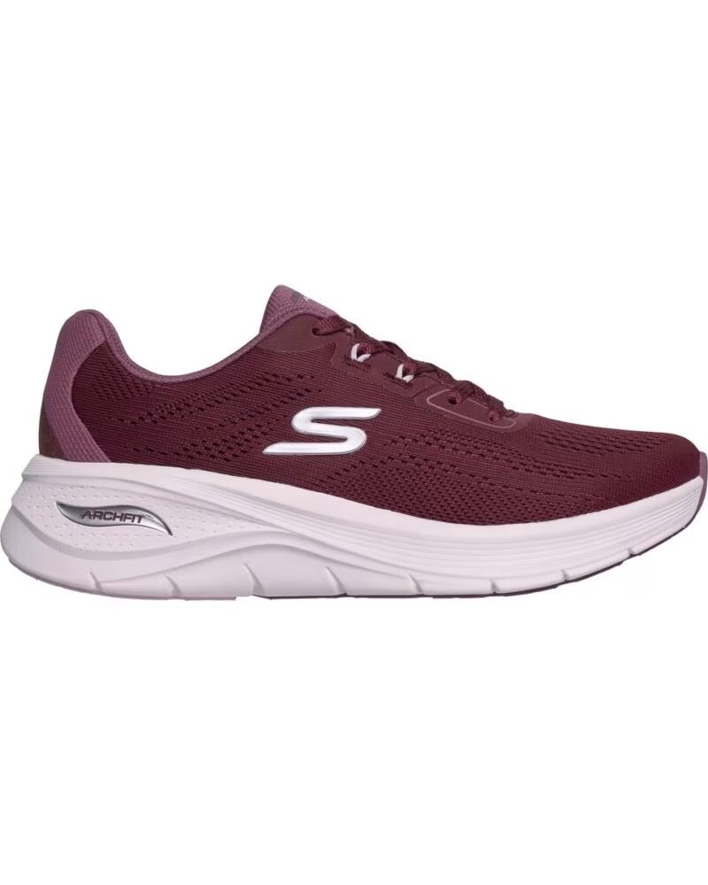 Skechers Zapatillas Arch Fit 3,0 - Easy Flow Granate Borgona Burgundy Mesh-synthetic-trim