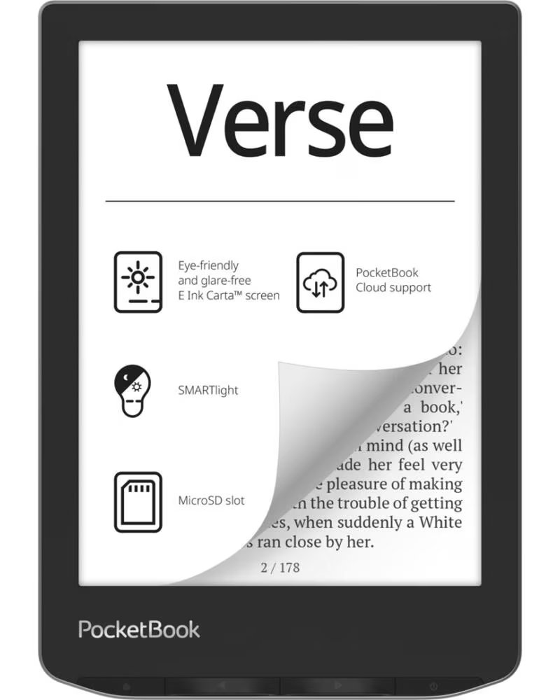 POCKETBOOK READERS LIBRO ELECTRÓNICO EBOOK VERSE 6 PULGADAS 8GB GRIS NIEBLA