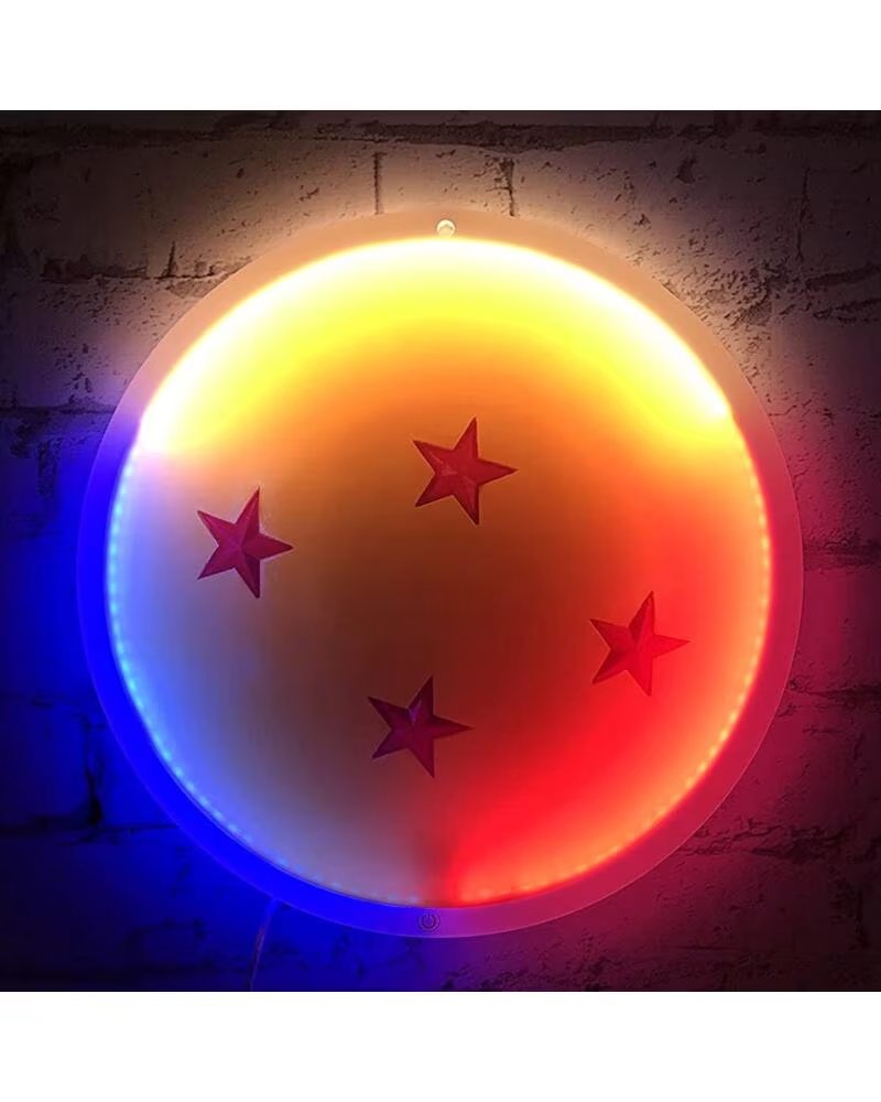 Madcow Entertainment Lãmpara Mural Neã"n Teknofun Dragon Ball Z Bola de Dragã"n 30 Cm