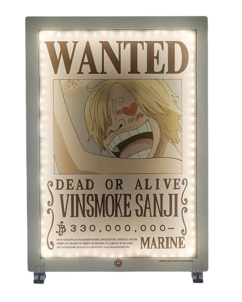Lãmpara Led Neã"n Teknofun Wanted One Piece Sanji 40 Cm