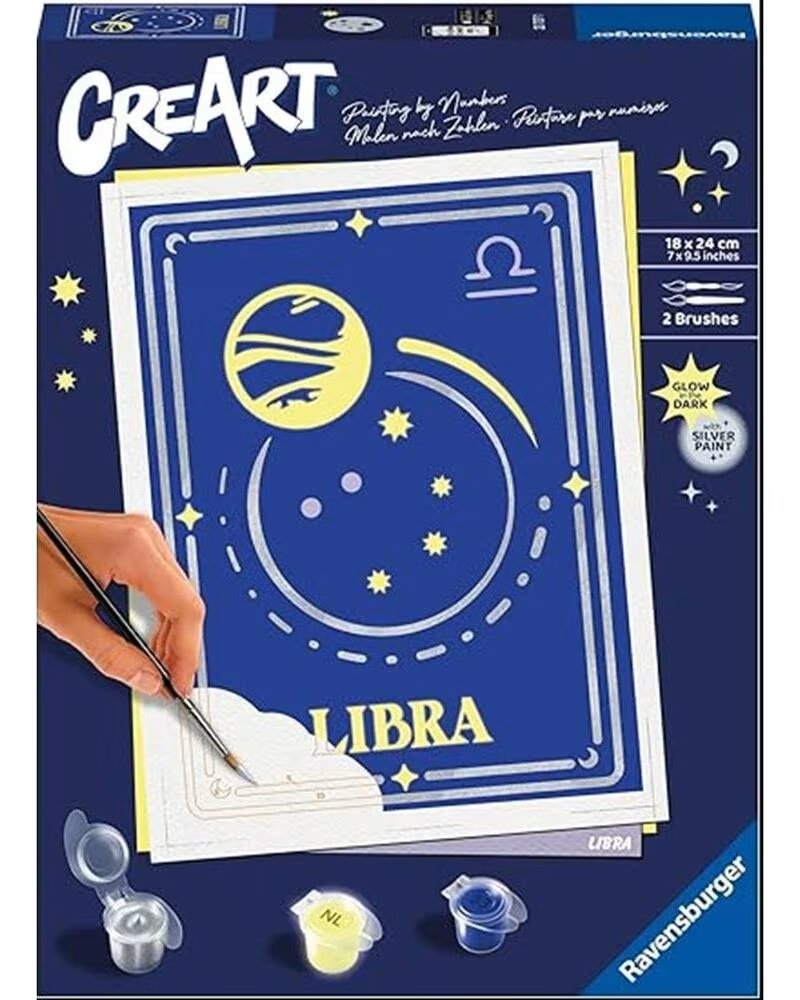 RAVENSBURGER KIT PARA PINTAR CON NÚMEROS CREART SERIE TREND ZODÍACO LIBRA