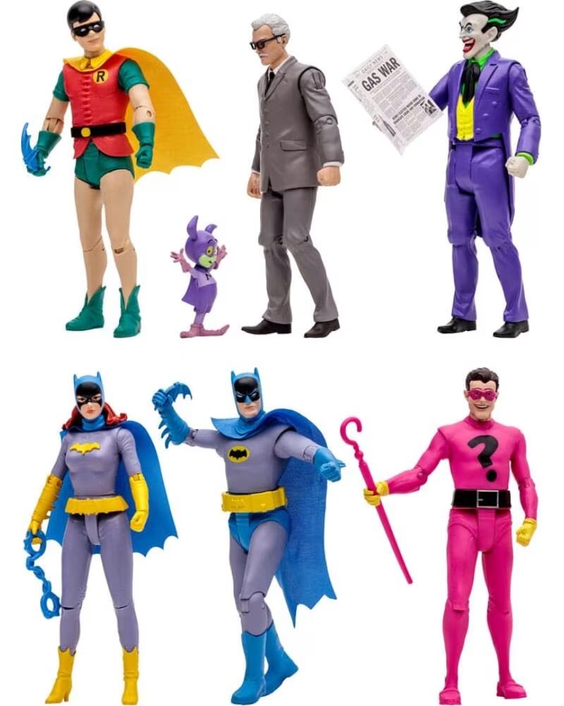 Mcfarlane Toys Surtido de 6 Figuras Dc Retro Batman 66 15CM