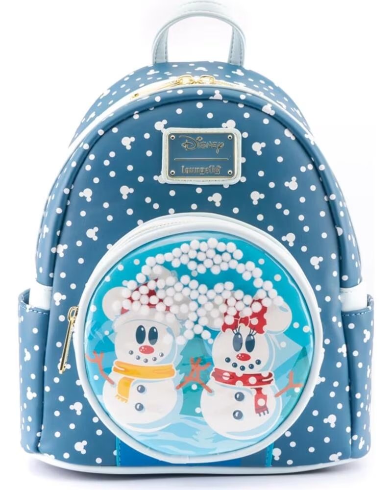 Loungefly Mochila Disney Minnie y Mickey Muñecos de Nieve