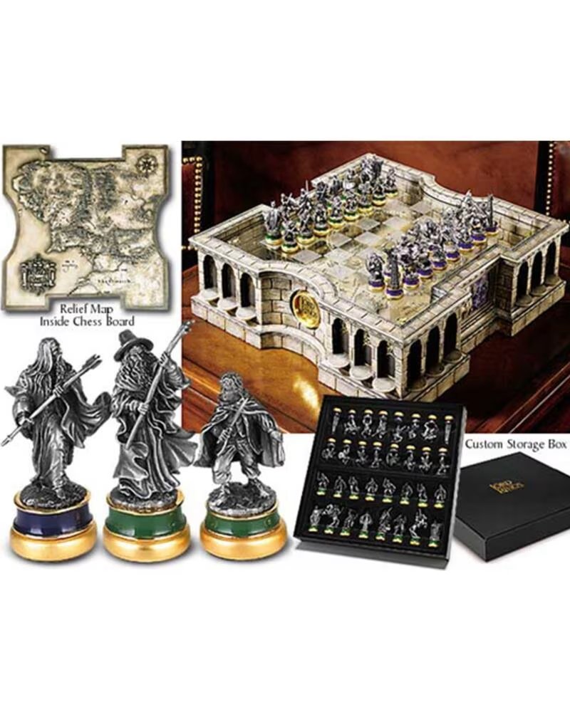 The Noble Collection Réplica Ajedrez el Señor de los Anillos Edición Limitada Deluxe