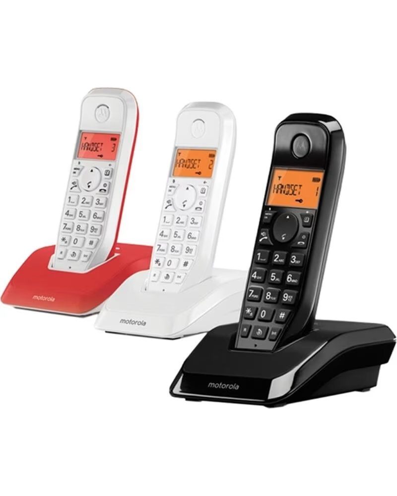 MOTOROLA TELÉFONO FIJO INALÁMBRICO S1203 TRÍO DECT COLORES