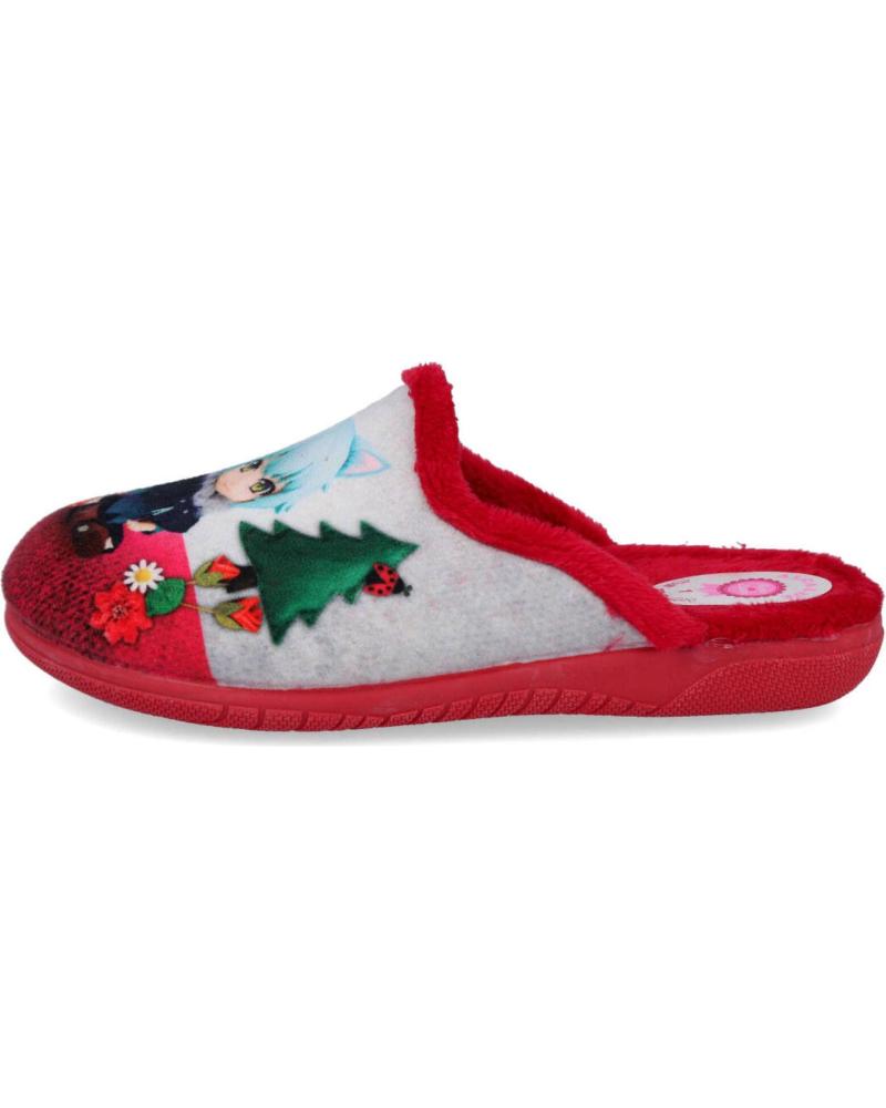 ZAPATILLAS DE CASA BUBBLE BOBBLE 6085 PARA NIÑA ROJAS ROJO
